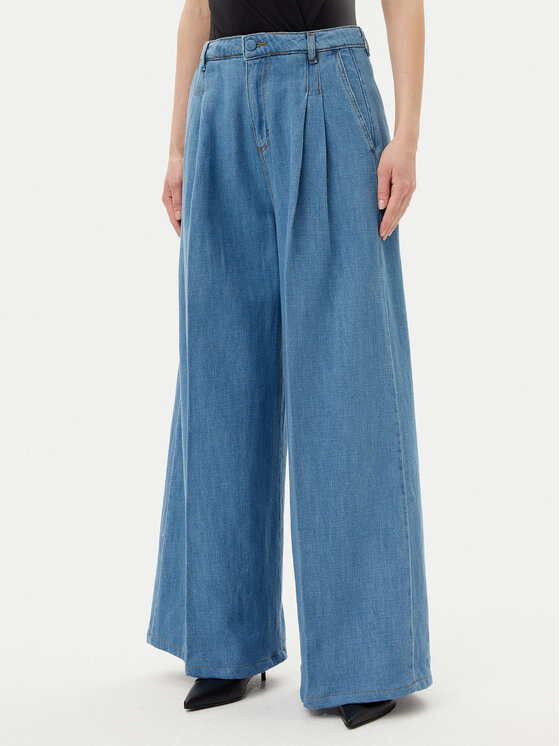 Silvian Heach Silvian Heach Jeansy Ignate GPP25392JE Modrá Wide Leg
