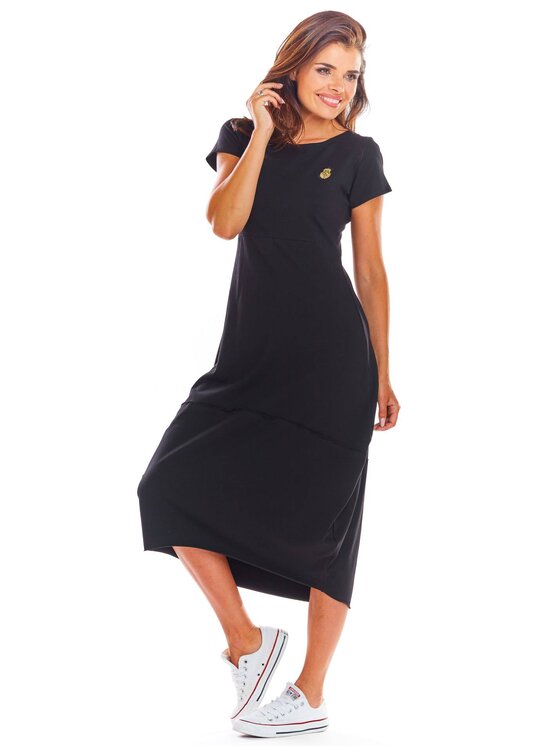 Infinite You Infinite You Sukienka letnia M213 Czarny Basic Fit
