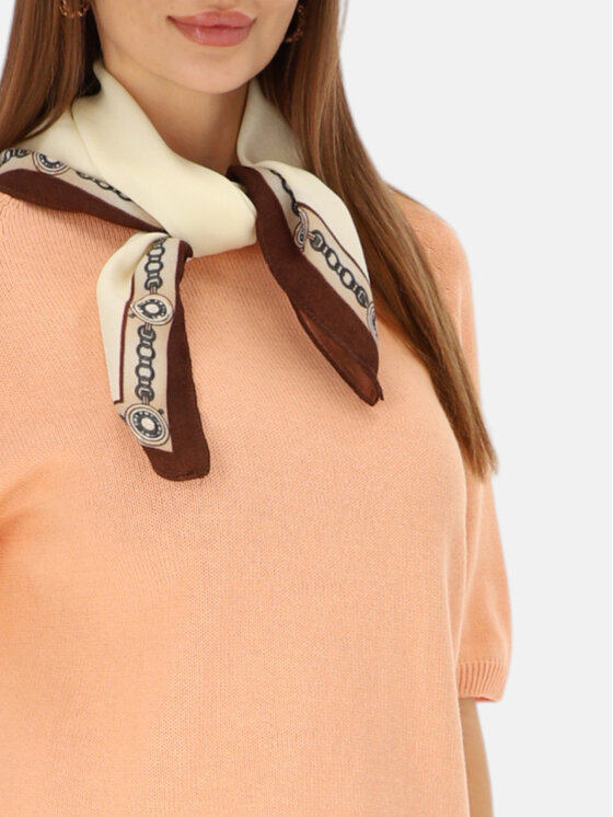 Potis & Verso Damska Apaszka Potis & Verso, Beżowa, KWADRAT