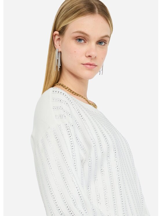 Liu Jo Liu Jo Maglione CF5271MA96EM9990 Bianco Regular Fit