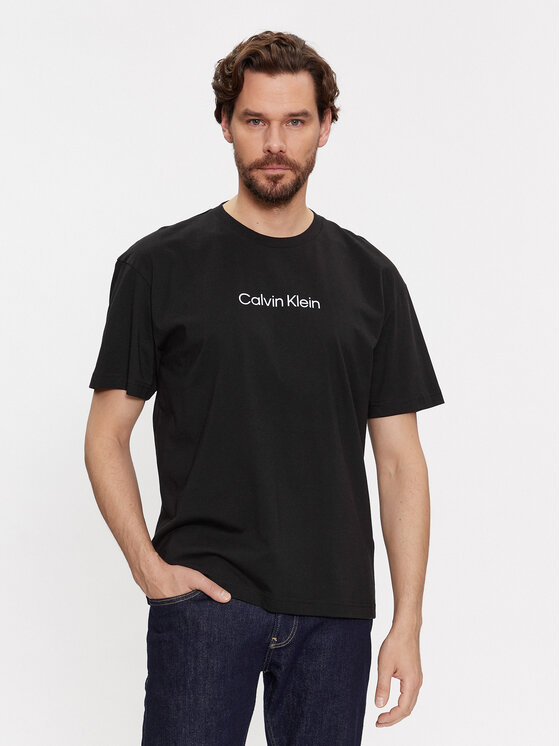 Regular Klein Calvin K10K111346 T-Shirt Fit Hero Schwarz