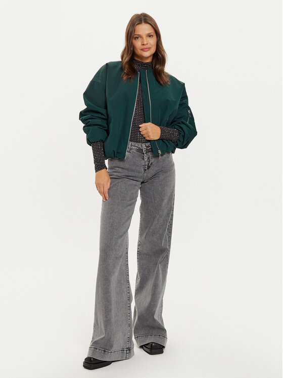 ONLY ONLY Μπόμπερ μπουφάν Holly 15322124 Πράσινο Loose Fit