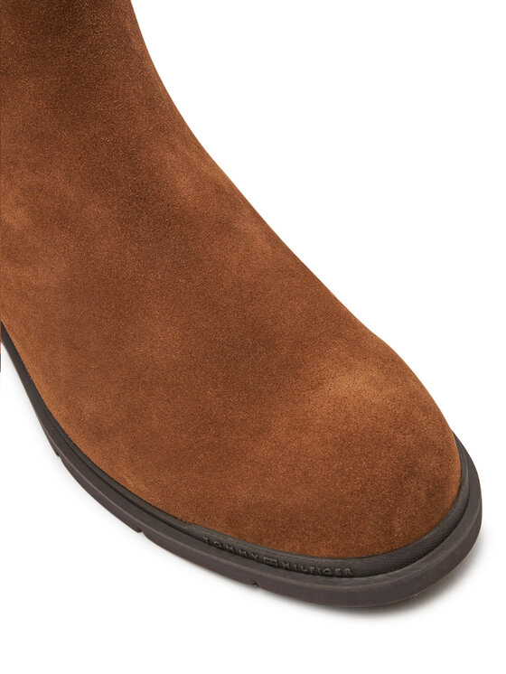 Tommy Hilfiger Tommy Hilfiger Chelsea cipele Flexible Hilfiger Suede Chelsea FM0FM05102 Smeđa
