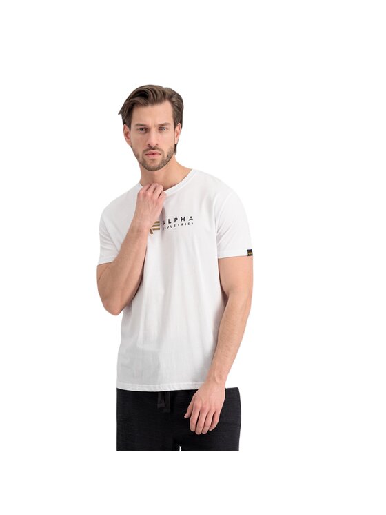 Alpha Industries Alpha Industries T-Shirt AI.118502-09-XXL Biały Regular Fit