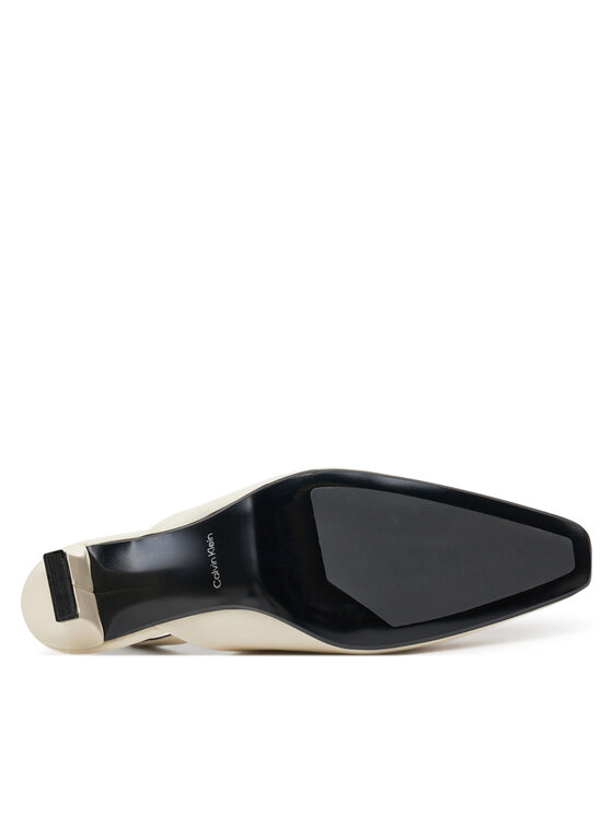 Calvin Klein Calvin Klein Sandaalid Heel Mule Pump 50 - Lth HW0HW02551 Beež