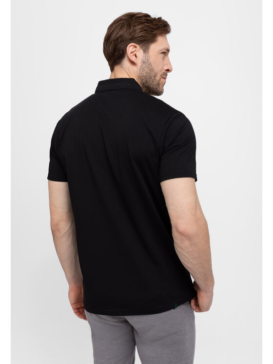 Volcano Volcano Polo O-ANTER Czarny Regular Fit