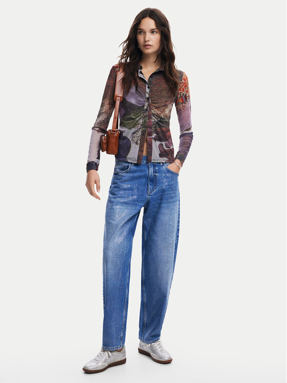 Desigual Desigual Μπλουζάκι Maryland 24WWTK57 Έγχρωμο Slim Fit