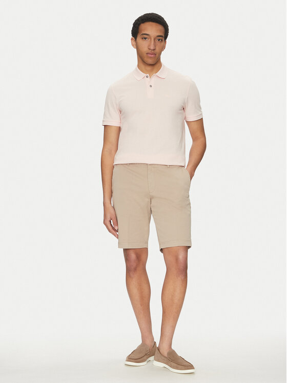 BOSS BOSS Bavlnené šortky 50487993 Béžová Slim Fit