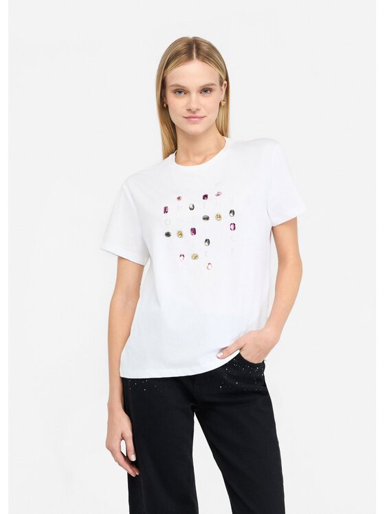 Liu Jo Liu Jo T-shirt MF5345JS923P9131 Bianco Regular Fit