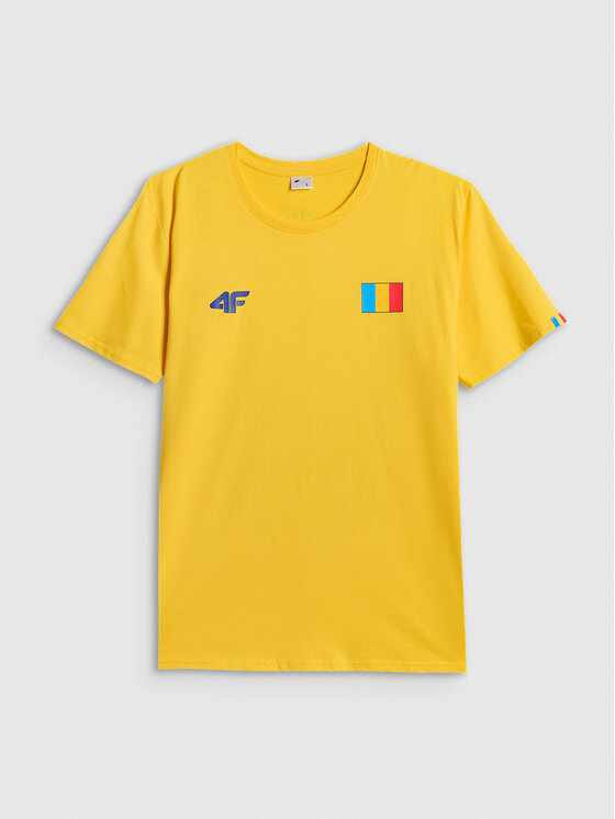 4F 4F T-Shirt TEAMWEAR Żółty Regular Fit