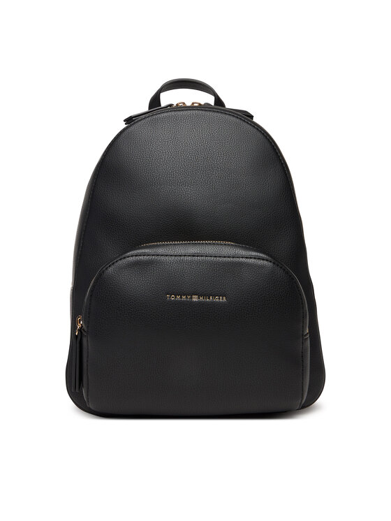 Tommy Hilfiger Tommy Hilfiger Nahrbtnik Th Logo Backpack AW0AW18118 Črna
