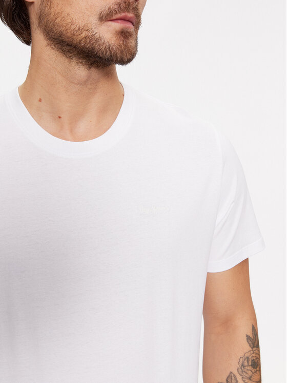 Pepe Jeans Pepe Jeans T-krekls Connor PM509206 Balts Regular Fit