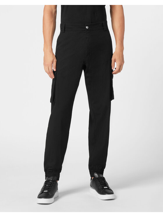 PHILIPP PLEIN PHILIPP PLEIN Spodnie cargo 11591 Czarny Cargo Fit