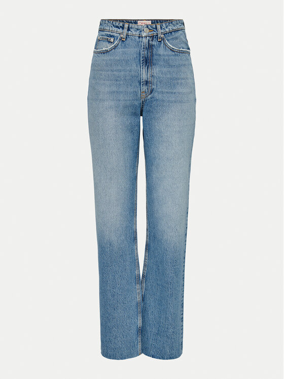 ONLY ONLY Blugi Riley 15315031 Albastru Straight Fit