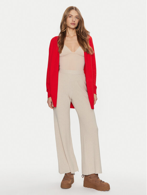 Pieces Pieces Kardigán Natalie 17156644 Piros Loose Fit