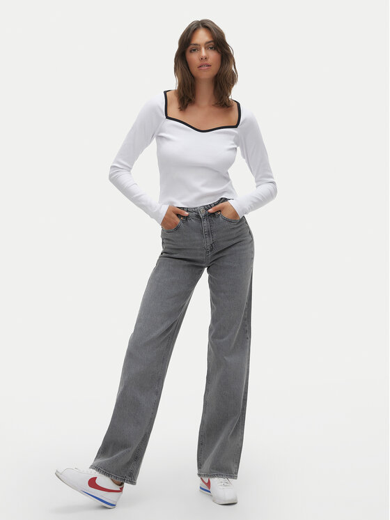 Vero Moda Vero Moda Blugi Tessa 10287304 Gri Wide Leg