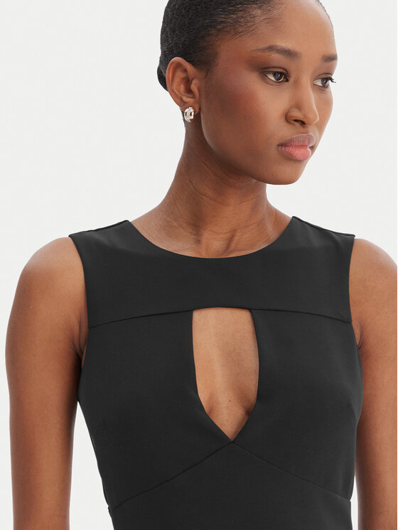 Guess Guess Коктейлна рокля W1GK0S WB4H2 Черен Slim Fit