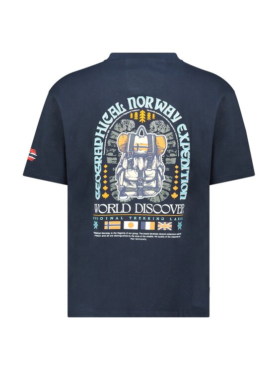 Geographical Norway Geographical Norway T-Shirt SY10074H/GN-Navy Granatowy Regular Fit