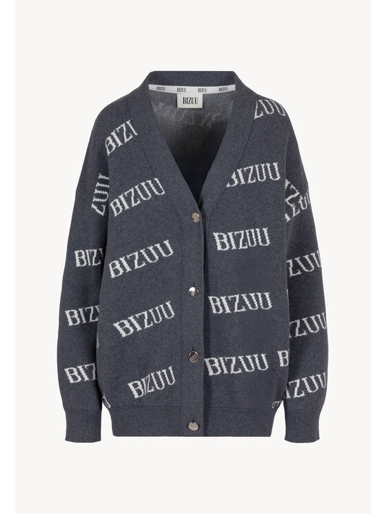BIZUU BIZUU Kardigan KYLE Szary Standard Fit