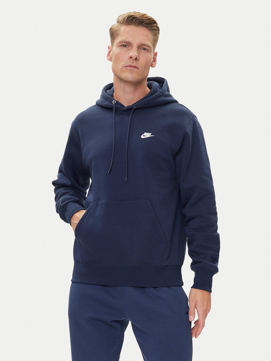 Nike Bluza Club Ft FN3859 Granatowy Regular Fit