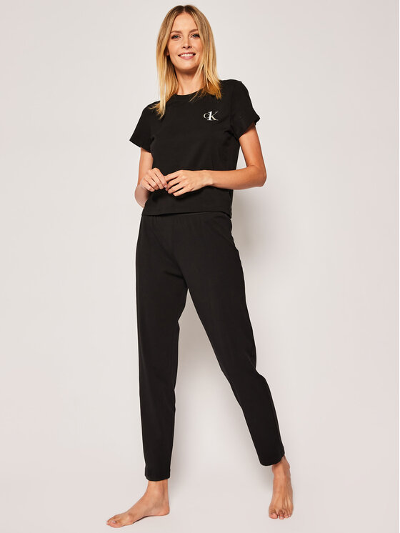 Calvin Klein Underwear Calvin Klein Underwear Koszulka piżamowa 000QS6356E Czarny Regular Fit