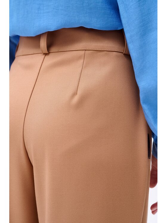 blue shadow blue shadow Spodnie damskie Hilton Brązowy Regular Fit