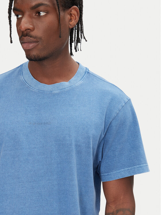 G-Star Raw G-Star Raw T-Shirt Overdyed D27760-C756 Niebieski Regular Fit