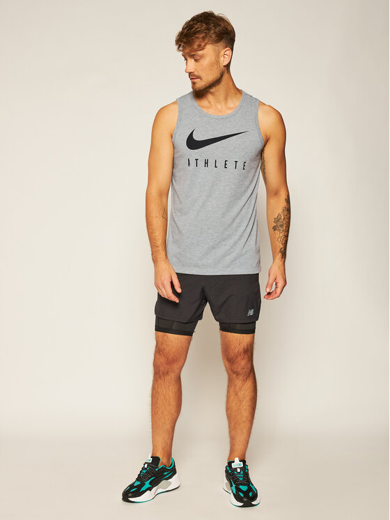 Nike Майка Swoosh Athlete CD7344 Сірий Standard Fit | Modivo.ua
