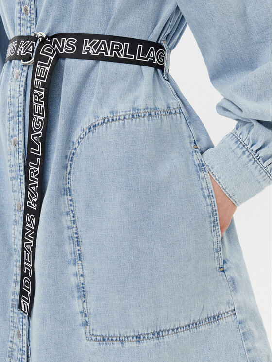 Karl Lagerfeld Jeans Karl Lagerfeld Jeans Džínové šaty A2W13022 Modrá Regular Fit
