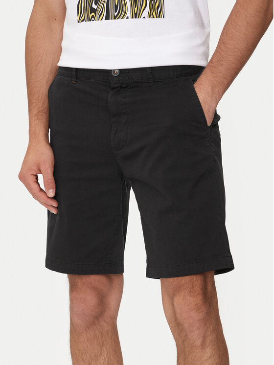 BOSS Boss Kratke hlače iz tkanine Chino-Slim 50513026 Črna Slim Fit