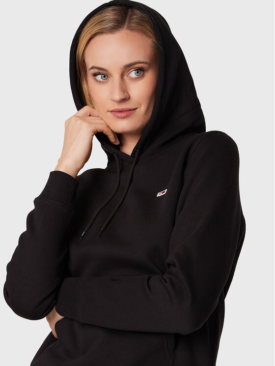 Tommy Jeans Tommy Jeans Μπλούζα Fleece Hoodie DW0DW09228 Μαύρο Regular Fit