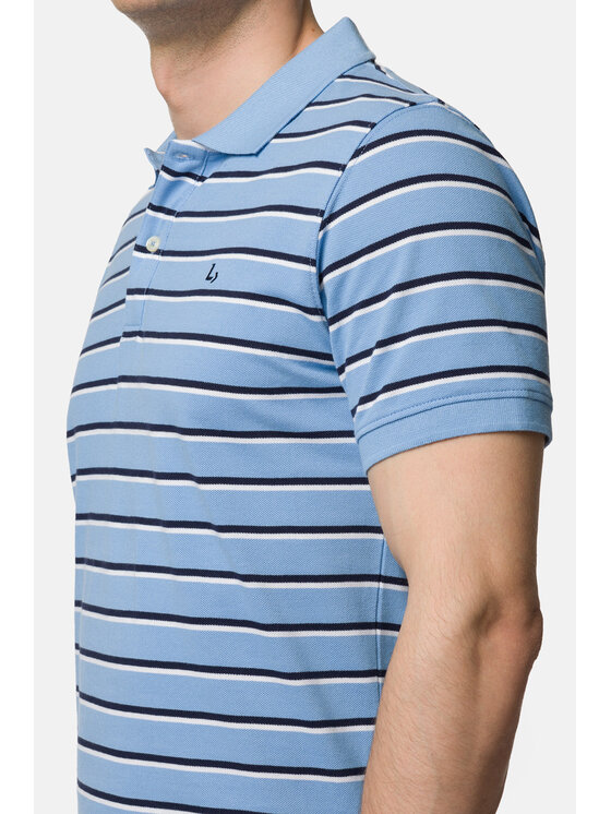 Lancerto Lancerto Polo Logan PO073123000023 Niebieski Regular Fit