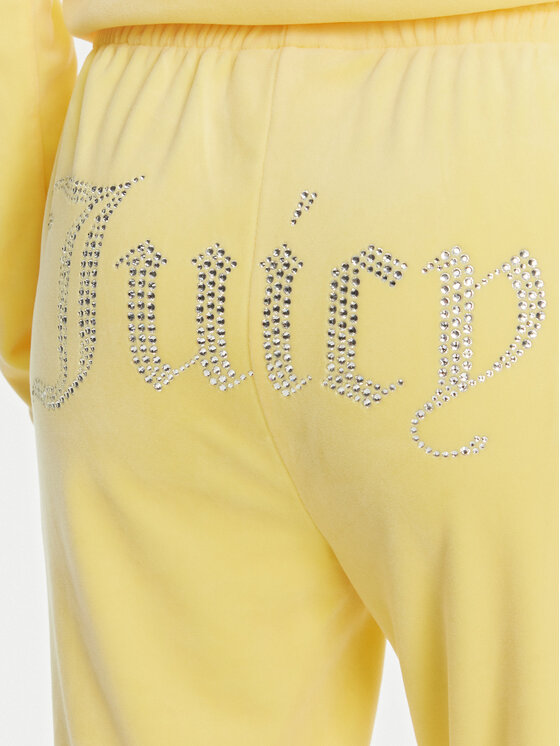 Juicy Couture Juicy Couture Spodnie dresowe Tina JCAPW045 Żółty Regular Fit