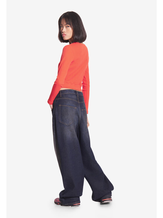 PROSTO. PROSTO. Bluzka Ribbed Czerwony Regular Fit