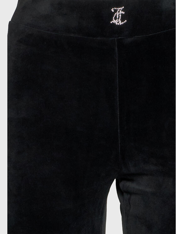 Juicy Couture Juicy Couture Hlače iz tkanine Freya JCAPB342 Črna Slim Fit