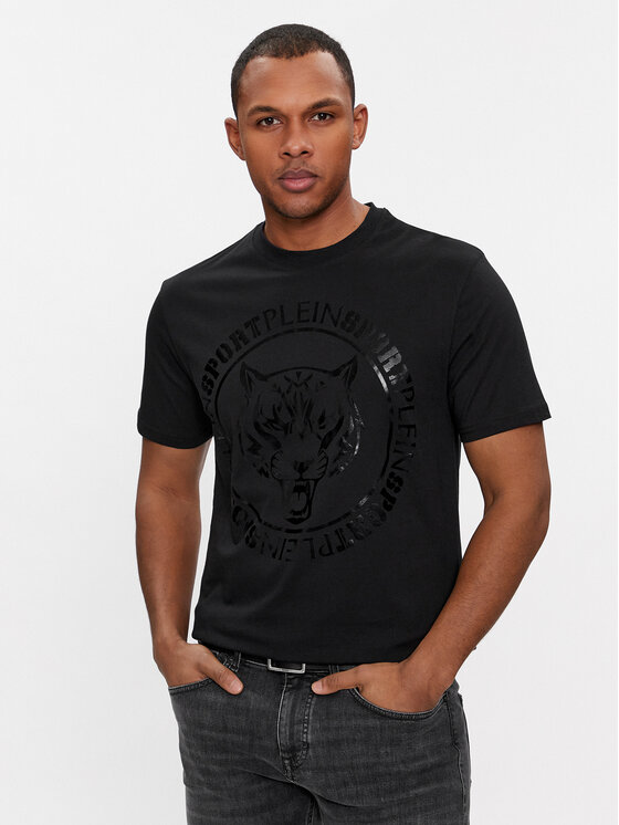 Plein Sport Plein Sport Tričko SADC MTK6929 SJY001N Čierna Regular Fit