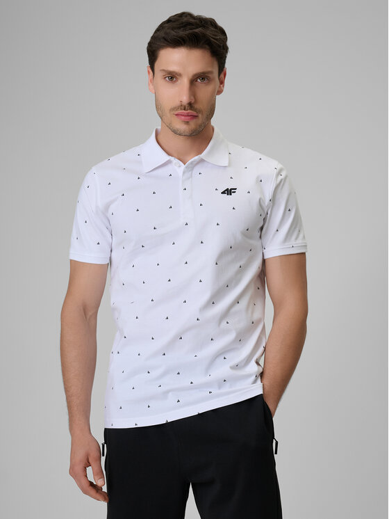 4F 4F Polo COMMERCIAL Biały Regular Fit