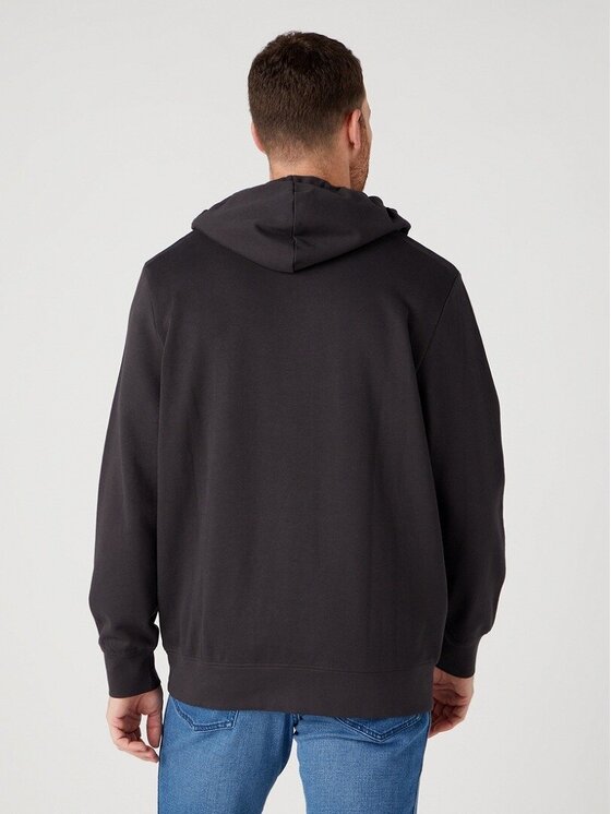 Wrangler Wrangler Felpa LOGO HOODIE Nero Regular Fit