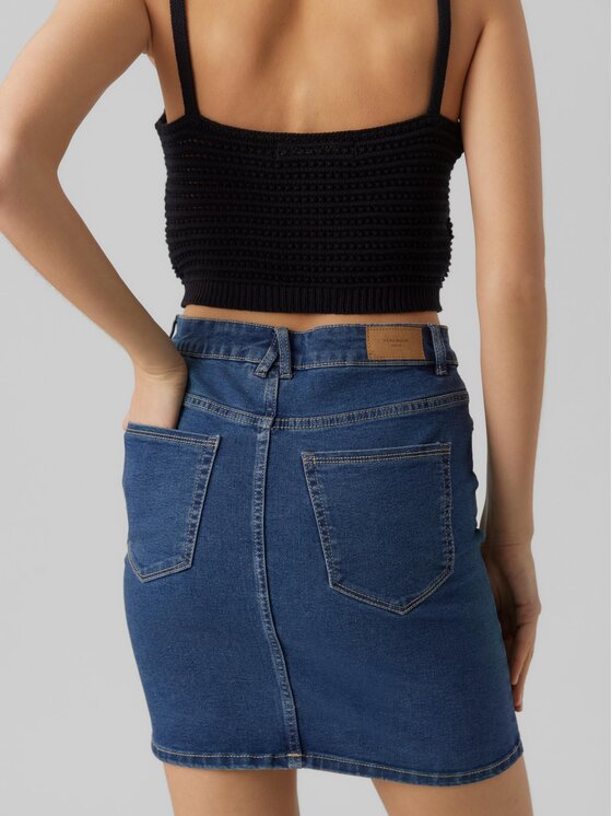 Vero Moda Vero Moda Spódnica jeansowa Luna 10279491 Niebieski Regular Fit