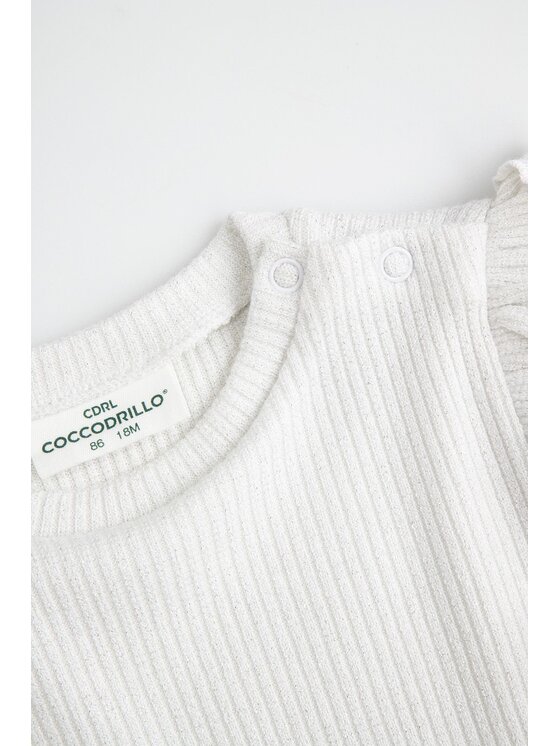 Coccodrillo Coccodrillo Sweter ZC6172102EBG-003 Kremowy Regular Fit