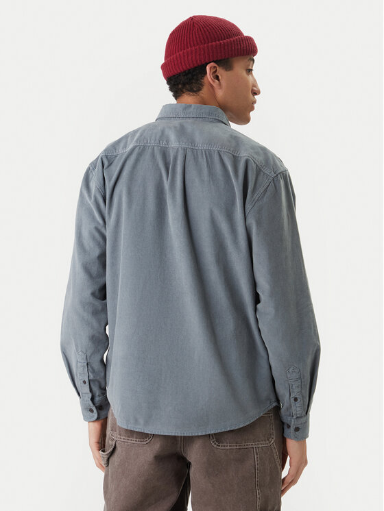 Element Element Camicia Button Down Regular Corduroy ELYWT00187 Blu Regular Fit