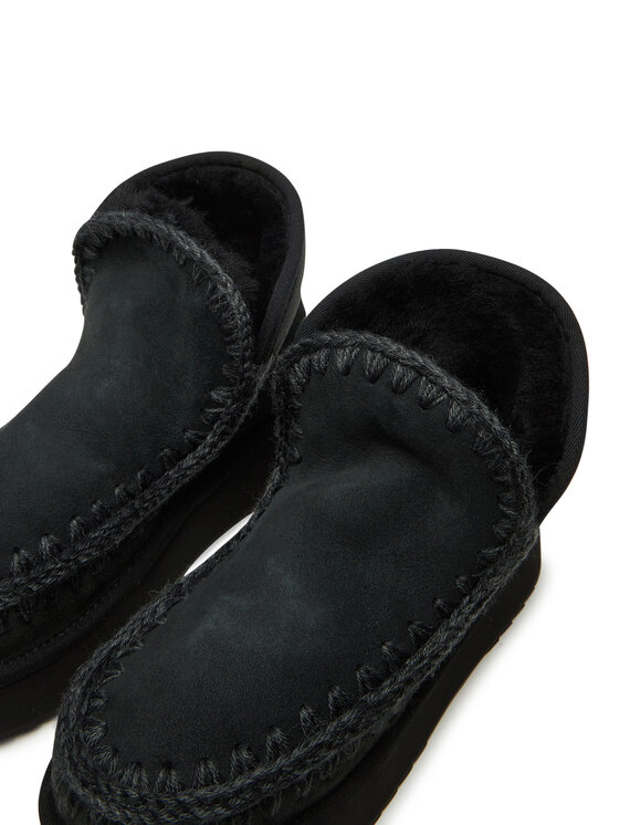 Mou Mou Μπότες Χιονιού Mini Eskimo Platform Boot FW681000A Μαύρο
