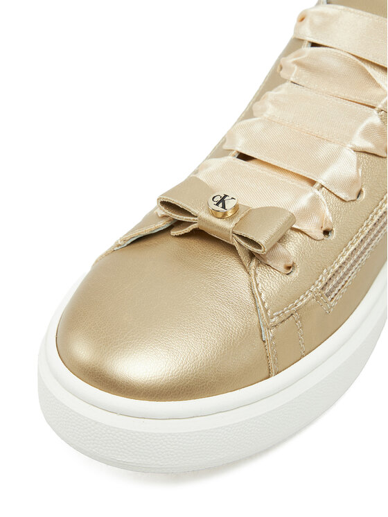 Calvin Klein Jeans Calvin Klein Jeans Sneakersy Low Cut Lace-Up Sneaker V4A9-83046-1322 S Złoty