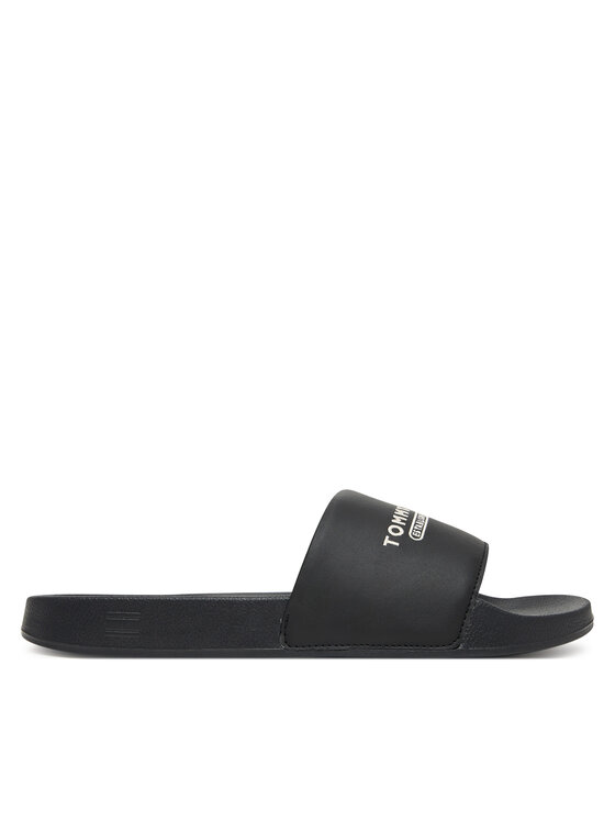 Tommy Hilfiger Tommy Hilfiger Iešļūcenes Raised Pool Slide FM0FM05761 Melns