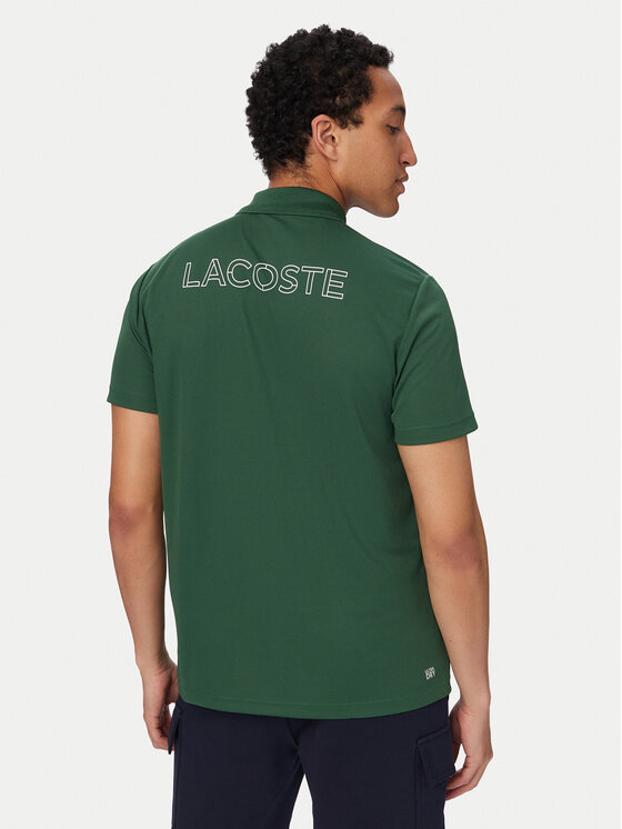Lacoste Lacoste Тениска с яка и копчета DH0171 Зелен Regular Fit