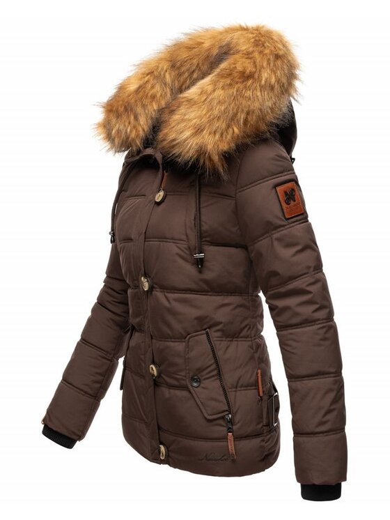 Navahoo Navahoo Kurtka zimowa Zoja Brązowy Casual Fit