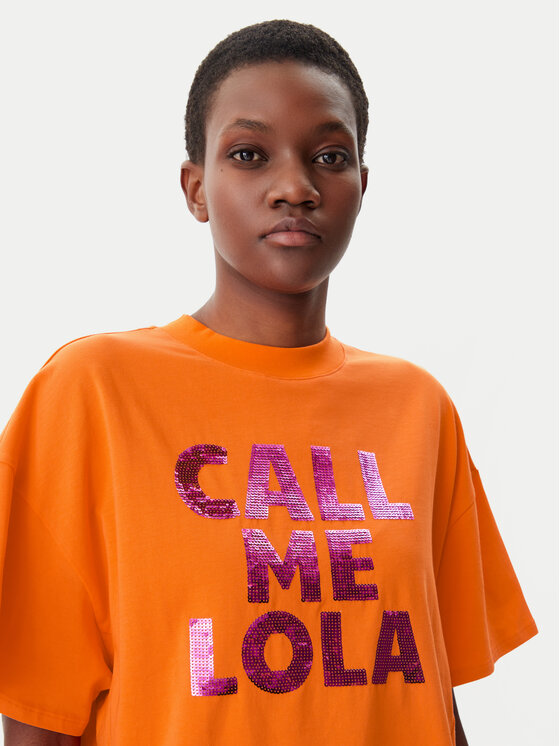 LOLA CASADEMUNT LOLA CASADEMUNT Majica LS2515054 Oranžna Relaxed Fit