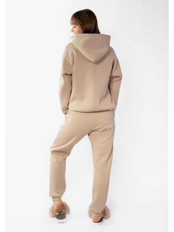 DKaren Sport DKaren Sport Komplet bluza i spodnie materiałowe Randi Beżowy Classic Fit