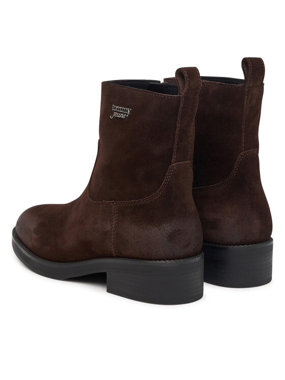 Tommy Jeans Tommy Jeans Īsie zābaki Chelsea Boots EN0EN03078 Tumši brūna