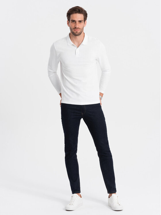 Ombre Ombre S dlouhým rukávem OM-POBL-0114 Bílá Fitting Fit